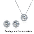 Conjunto Colar e Brincos de Moissanite em Prata 925