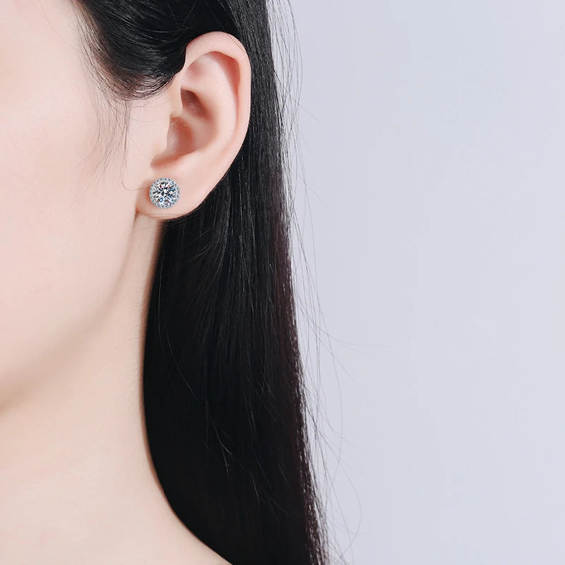 Conjunto Colar e Brincos de Moissanite em Prata 925
