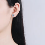Conjunto Colar e Brincos de Moissanite em Prata 925