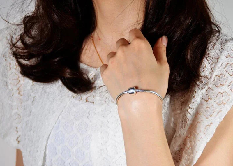 Pulseira Charme Cobra em Prata 925