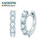 Brinco Argola Clique Moissanite Prata 925 Ouro Branco 18K — Certificado GRA