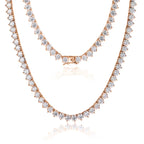 Colar Tênis Moissanite 3 Garras 3/4/5mm Prata 925 Sólida — Certificado GRA